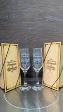 Taça de Champanhe C/ Caixa MDF